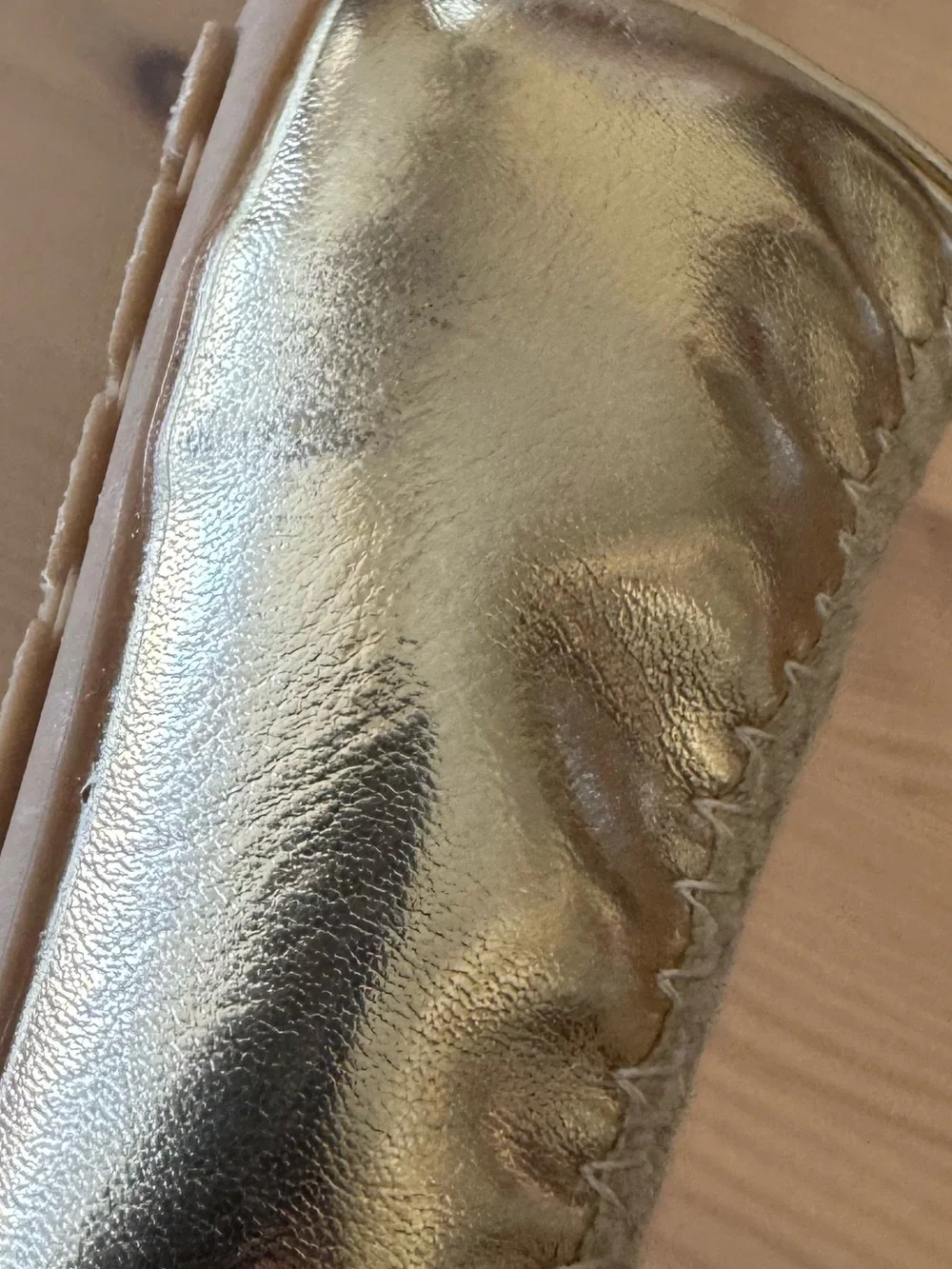 Dream Pairs Toddler Metallic Gold Ballet Flats with Bow, size 6
